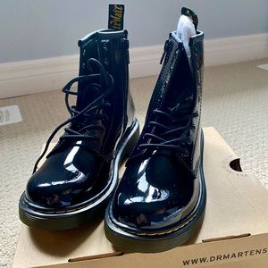 Dr. Martens Patent Leather Lace-Up Boots
